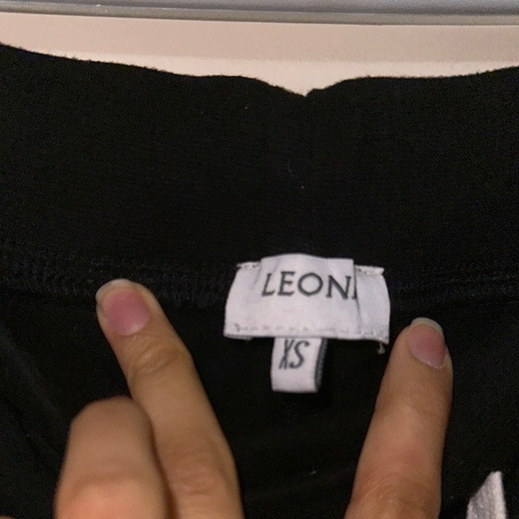 Stylish Black Joggers with Animal Print Sides - Picture 2 of 3